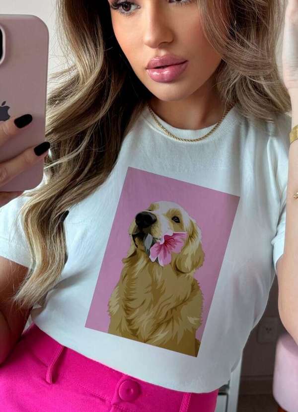 Cianitas - Camiseta Feminina Off Golden - Off 3