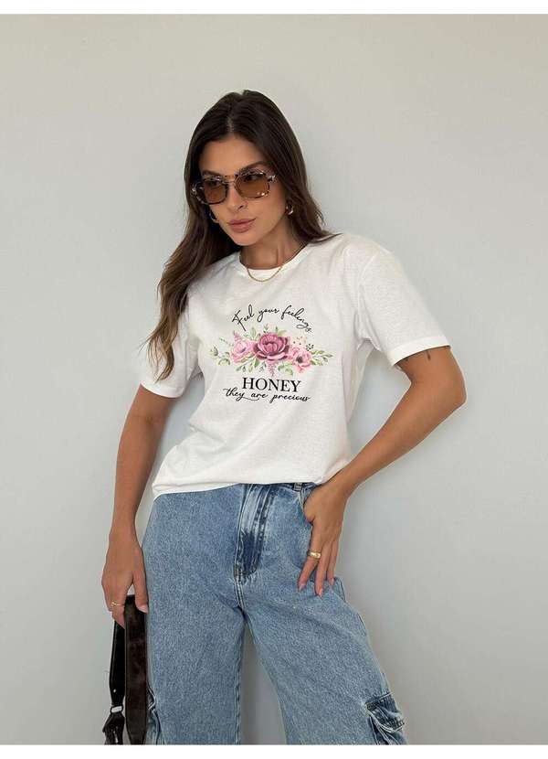 Cianitas - Camiseta Feminina Off Honey - Off 2