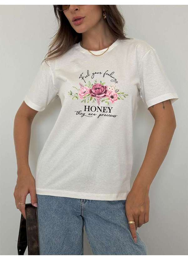 Cianitas - Camiseta Feminina Off Honey - Off 3