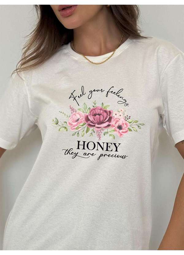 Cianitas - Camiseta Feminina Off Honey - Off 4
