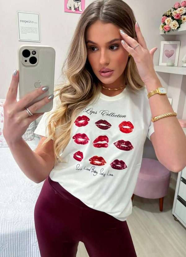 Cianitas - Camiseta Feminina Off Lips Collection - Off