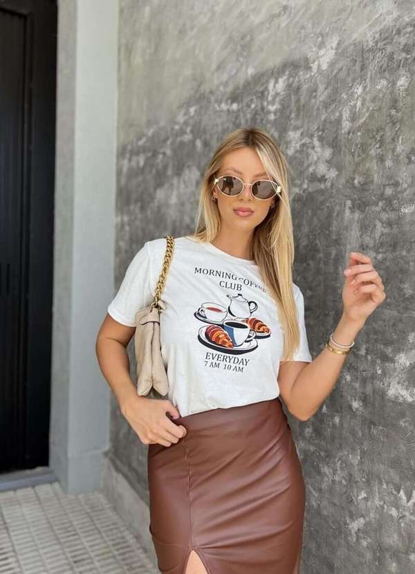 Cianitas - Camiseta Feminina Off Morning Coffee - Off