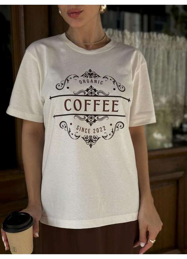 Cianitas - Camiseta Feminina Off Organic Coffee - Off 3