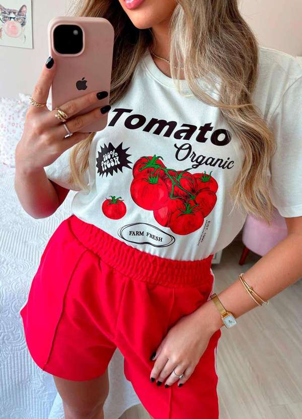 Cianitas - Camiseta Feminina Off Tomato - Off 4