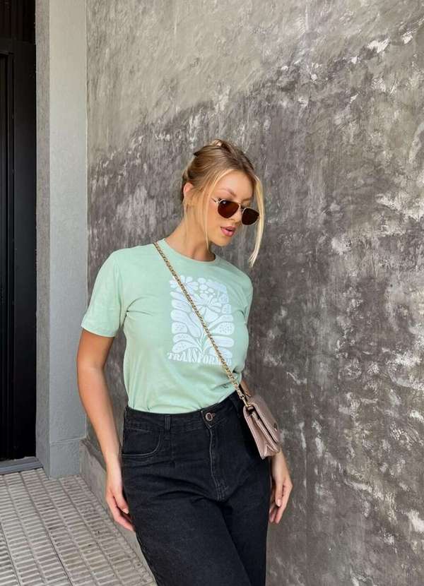 Cianitas - Camiseta Feminina Verde Folha Transformed - Verde 3
