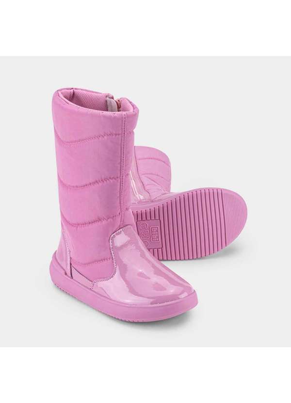 Calçados Bibi - Bota Infantil Cano Longo Bibi Urban Basic Drop Rosa Rosa 4