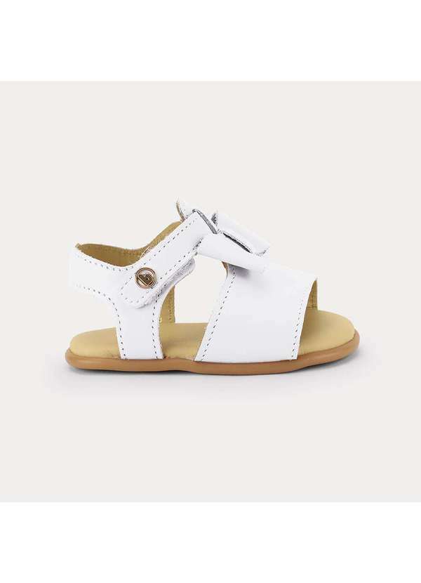 Calçados Bibi - Sandália Infantil Bibi Afeto 3.0 Branca com Laço Branco