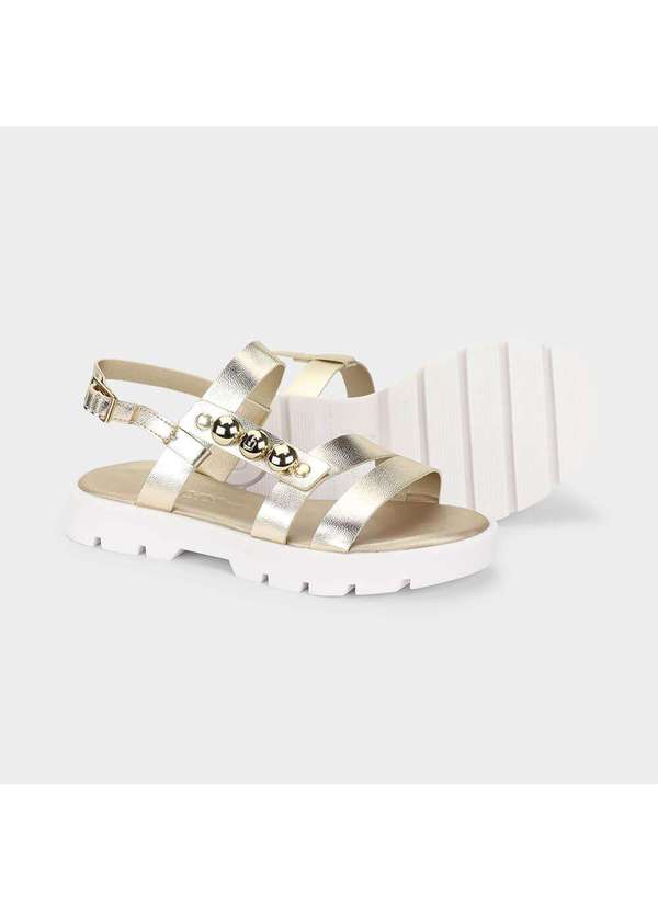 Calçados Bibi - Sandália Infantil Bibi Plataforma 2.0 Dourada Dourado 4
