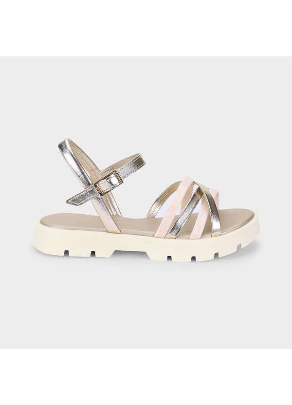 Calçados Bibi - Sandália Infantil Bibi Plataforma 2.0 Dourada Dourado