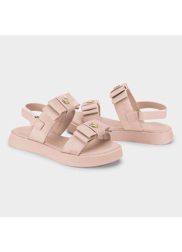 Calçados Bibi - Sandália Infantil Bibi Plataforma Rosa de Laço Rosa 3