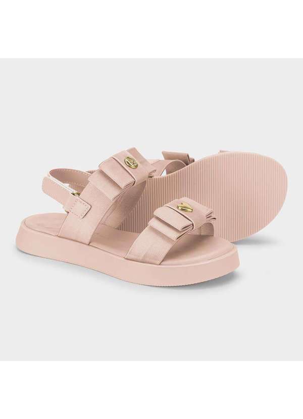 Calçados Bibi - Sandália Infantil Bibi Plataforma Rosa de Laço Rosa 4