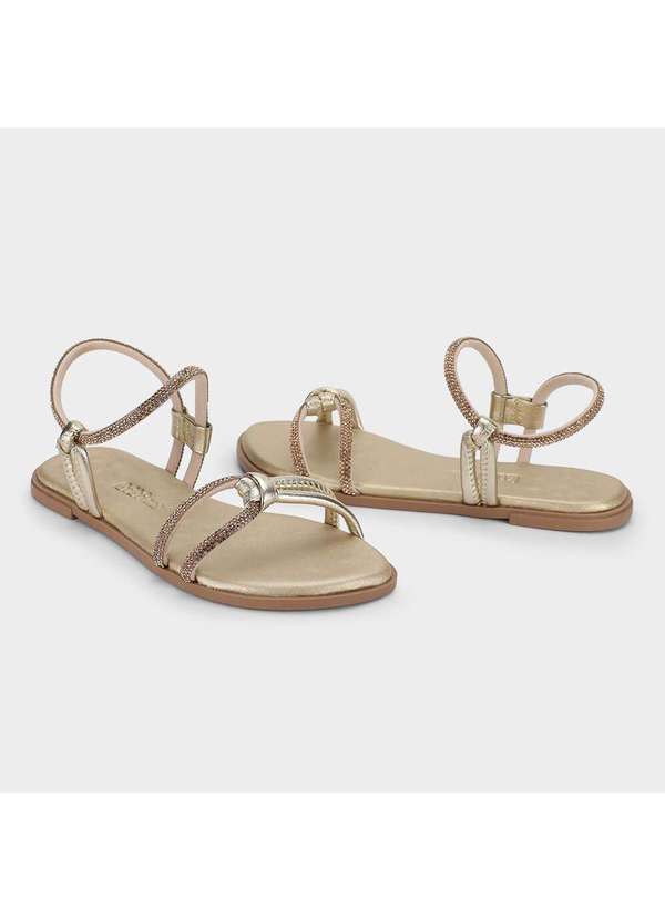 Calçados Bibi - Sandália Infantil Bibi Shine Kids Dourada Dourado 3