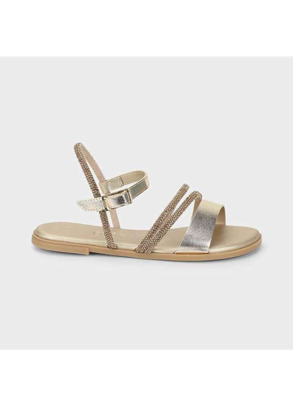 Calçados Bibi - Sandália Infantil Bibi Shine Kids Dourada Dourado