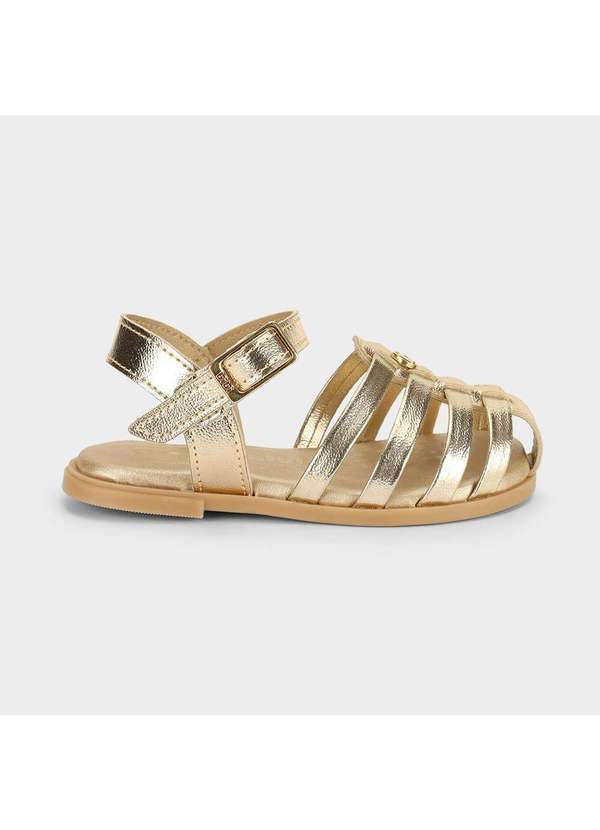 Calçados Bibi - Sandália Infantil Bibi Shine Mini Dourada Dourado
