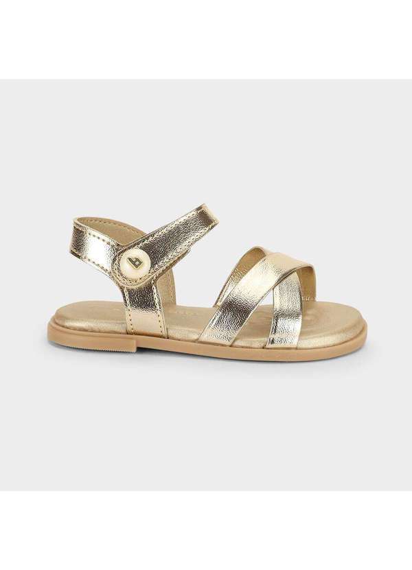 Calçados Bibi - Sandália Infantil Bibi Shine Mini Dourada Dourado