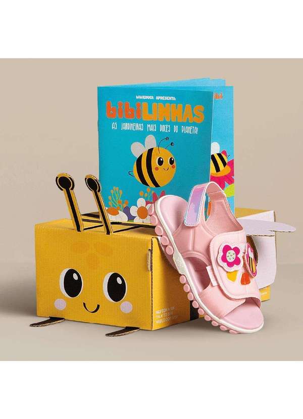 Calçados Bibi - Sandália Infantil Bibi Summer Roller Sport Rosa de Abelha Rosa 2
