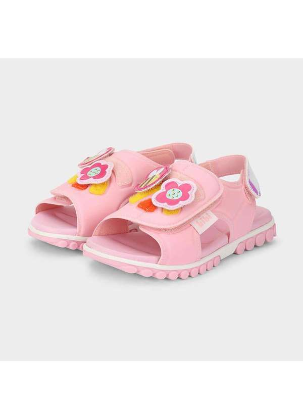 Calçados Bibi - Sandália Infantil Bibi Summer Roller Sport Rosa de Abelha Rosa 4