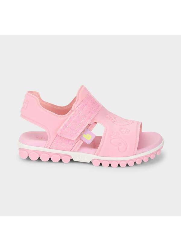 Calçados Bibi - Sandália Infantil Bibi Summer Roller Sport Rosa de Flores Rosa