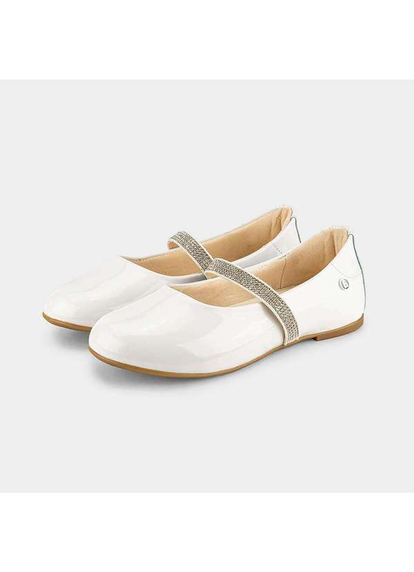 Calçados Bibi - Sapatilha Infantil Bibi Ballerina Basic Branca com Brilho Branco 2
