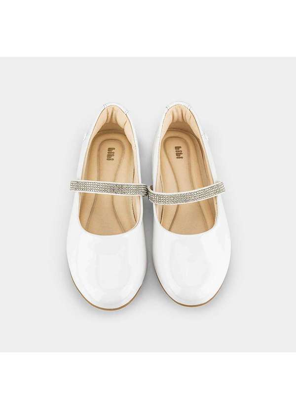 Calçados Bibi - Sapatilha Infantil Bibi Ballerina Basic Branca com Brilho Branco 3