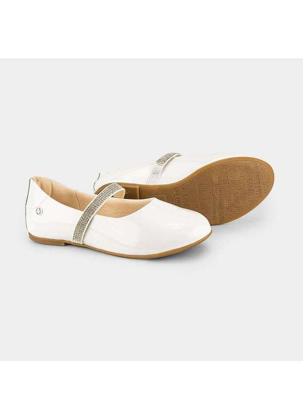 Calçados Bibi - Sapatilha Infantil Bibi Ballerina Basic Branca com Brilho Branco 4