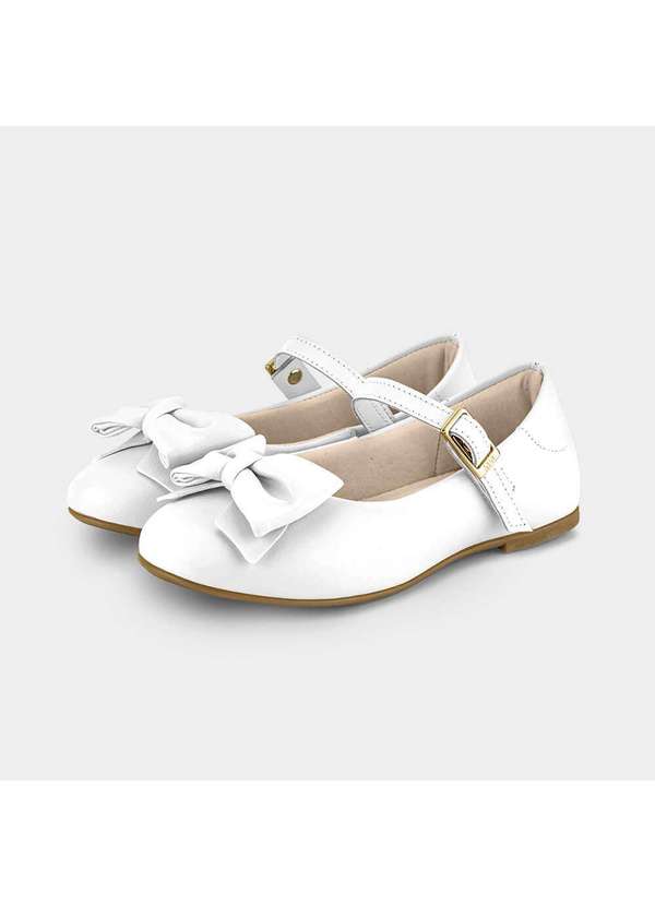 Calçados Bibi - Sapatilha Infantil Bibi Ballerina Basic Branca com Laço Branco 2