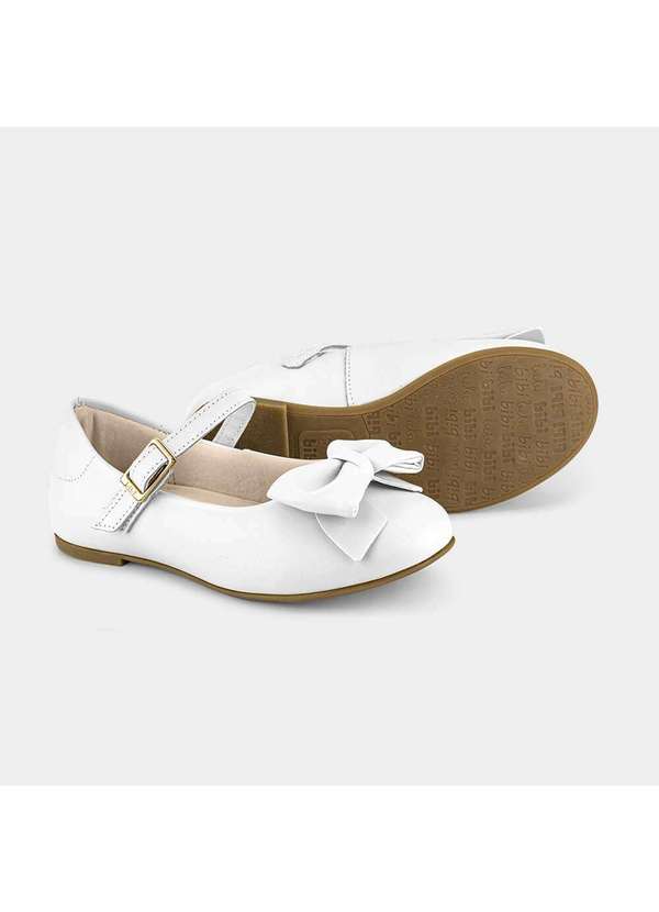 Calçados Bibi - Sapatilha Infantil Bibi Ballerina Basic Branca com Laço Branco 4