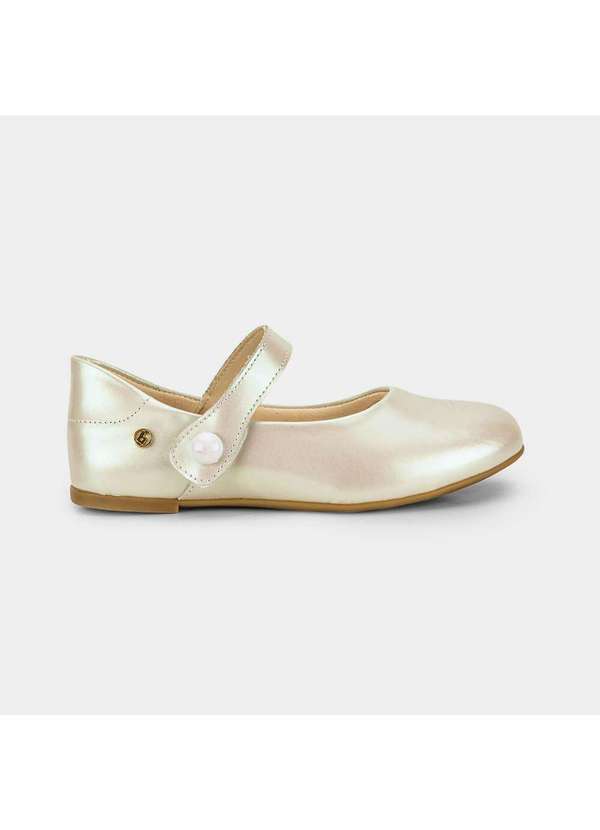 Calçados Bibi - Sapatilha Infantil Bibi Ballerina Basic Branca Perolizada Branco