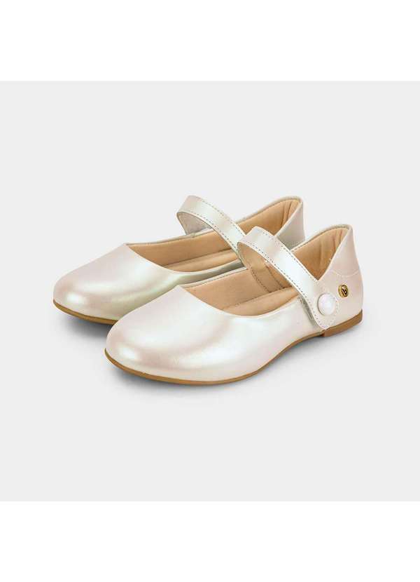 Calçados Bibi - Sapatilha Infantil Bibi Ballerina Basic Branca Perolizada Branco 2