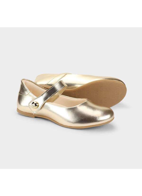 Calçados Bibi - Sapatilha Infantil Bibi Ballerina Basic Dourada Dourado 3