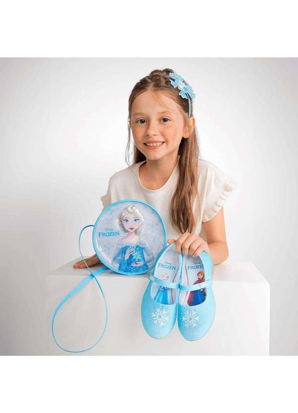 Calçados Bibi - Sapatilha Infantil Bibi Ballerina Basic Frozen da Disney Azul 2