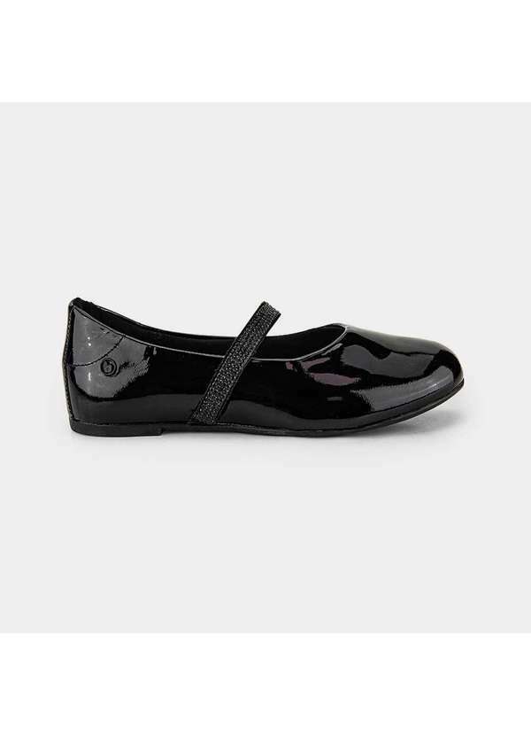 Calçados Bibi - Sapatilha Infantil Bibi Ballerina Basic Preta com Brilho Preto
