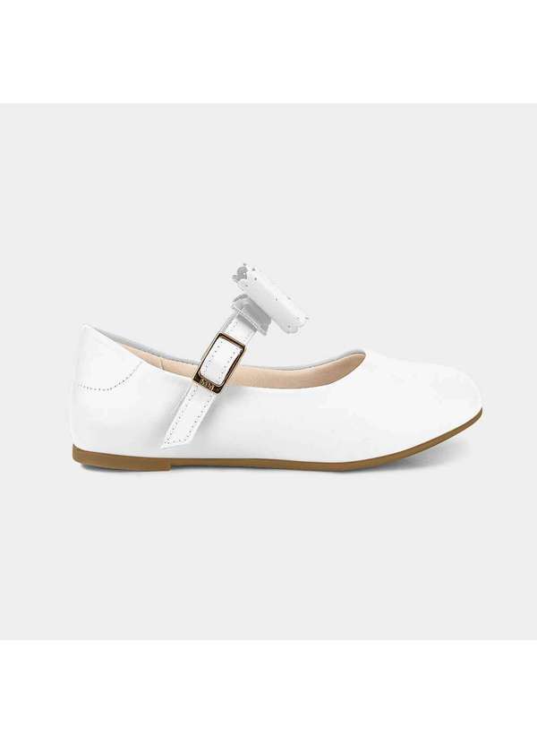 Calçados Bibi - Sapatilha Infantil Bibi Ballerina Mini Branca com Laço Branco