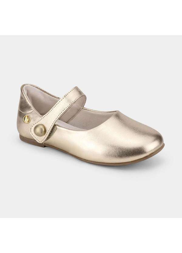 Calçados Bibi - Sapatilha Infantil Bibi Ballerina Mini Dourada Dourado