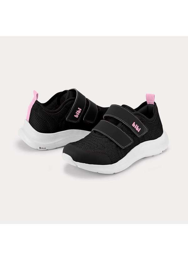 Calçados Bibi - Tênis Infantil Bibi Action Preto com Rosa Preto 5