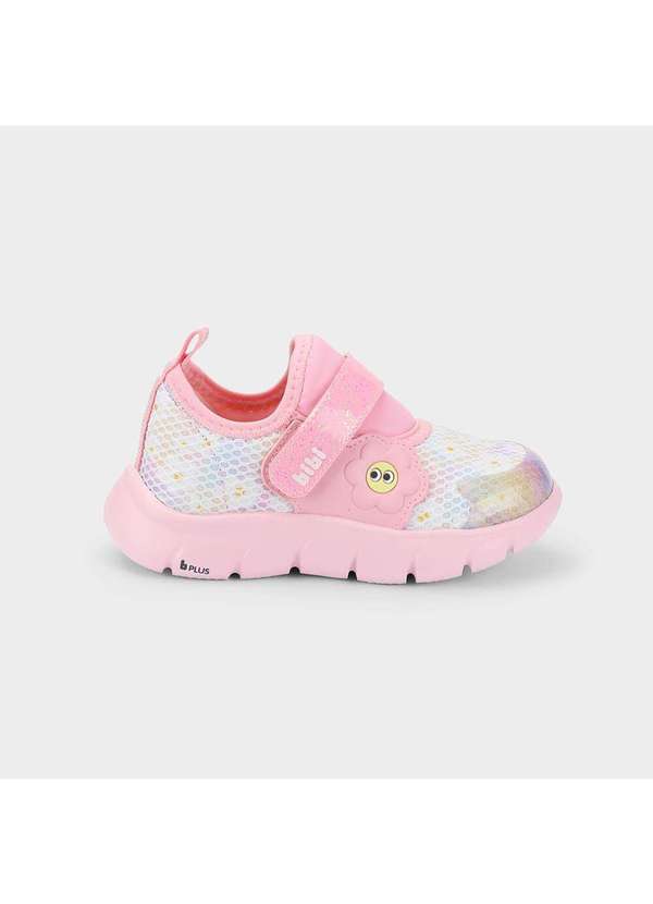 Calçados Bibi - Tênis Infantil Bibi Energy Baby 2.0 Rosa de Flores Rosa