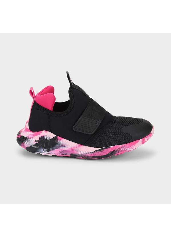 Calçados Bibi - Tênis Infantil Bibi Evolution Ii Preto com Rosa Preto