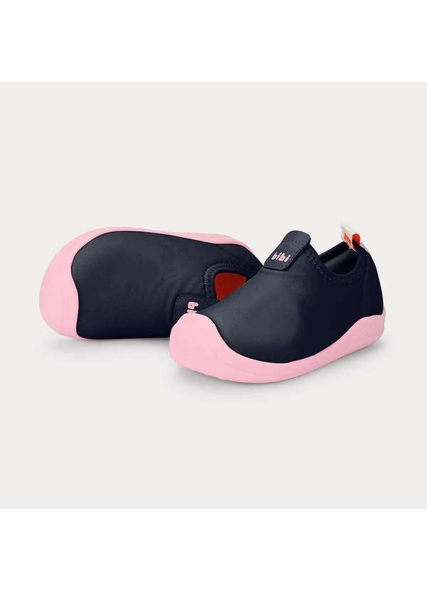 Calçados Bibi - Tênis Infantil Bibi Fisioflex 5.0 Azul Marinho com Rosa Azul 3