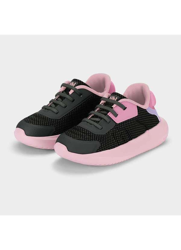 Calçados Bibi - Tênis Infantil Bibi Flash Preto com Rosa Preto 2