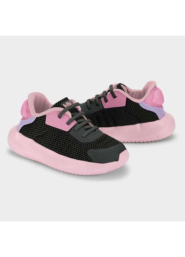 Calçados Bibi - Tênis Infantil Bibi Flash Preto com Rosa Preto 3