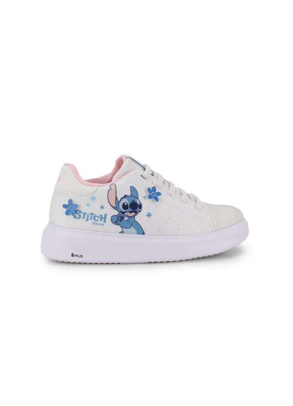 Calçados Bibi - Tênis Infantil Bibi Glam com Brilhos Stitch da Disney Branco 8