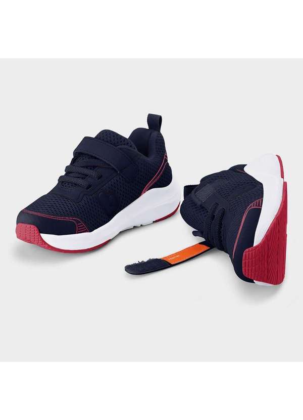 Calçados Bibi - Tênis Infantil Bibi High School Azul Marinho com Rosa Azul 3