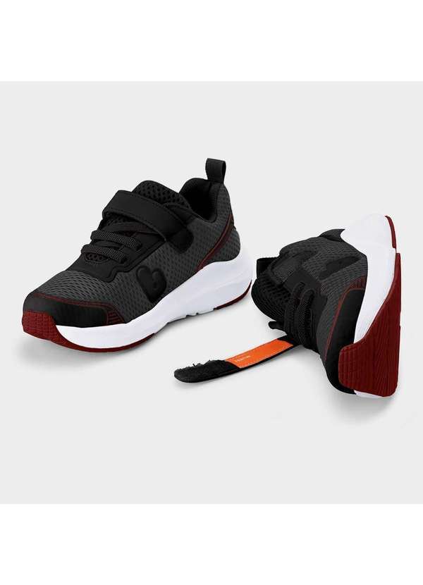 Calçados Bibi - Tênis Infantil Bibi High School Cinza com Vermelho Preto 3