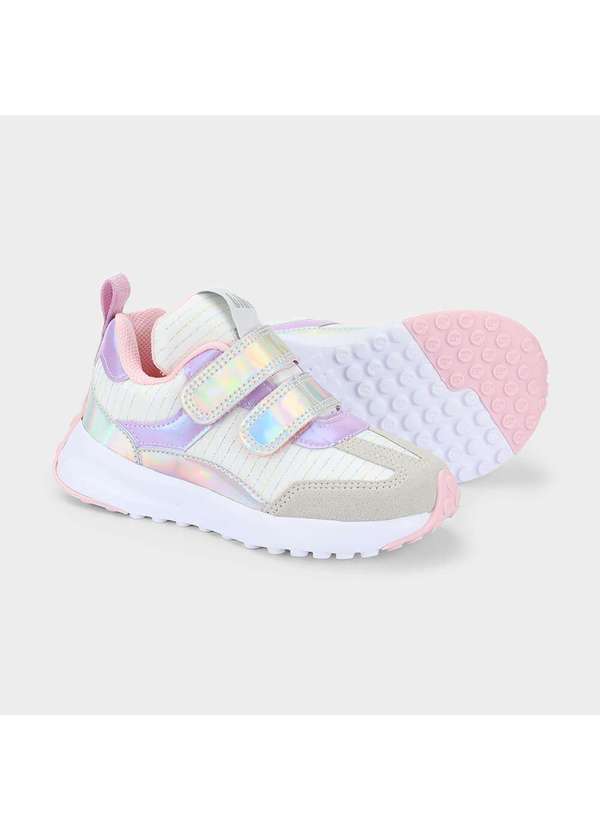 Calçados Bibi - Tênis Infantil Bibi Jogging Kids Branco com Lilás Branco 4