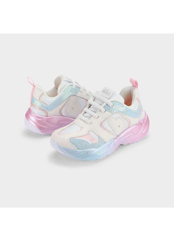 Calçados Bibi - Tênis Infantil Bibi Pegasus Branco com Rosa Branco 3