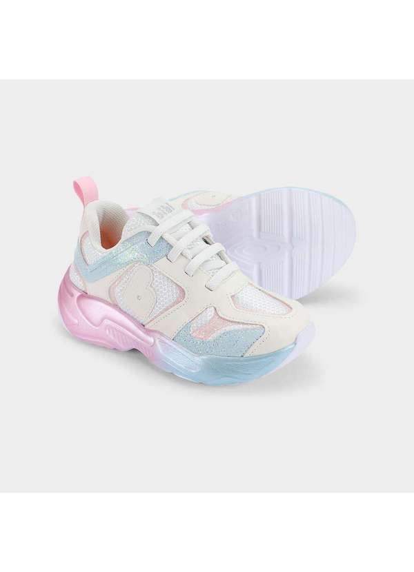 Calçados Bibi - Tênis Infantil Bibi Pegasus Branco com Rosa Branco 4