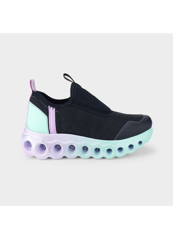 Calçados Bibi - Tênis Infantil Bibi Roller Sport Preto com Lilás Preto