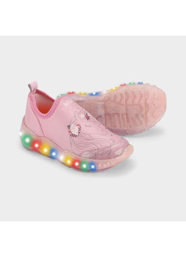 Calçados Bibi - Tênis Infantil de Luz Bibi Roller Celebration 3.0 Rosa Rosa 4