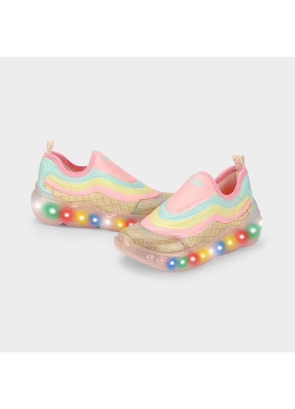 Calçados Bibi - Tênis Infantil de Luz Bibi Roller Celebration Rosa/Sorvete Rosa 3