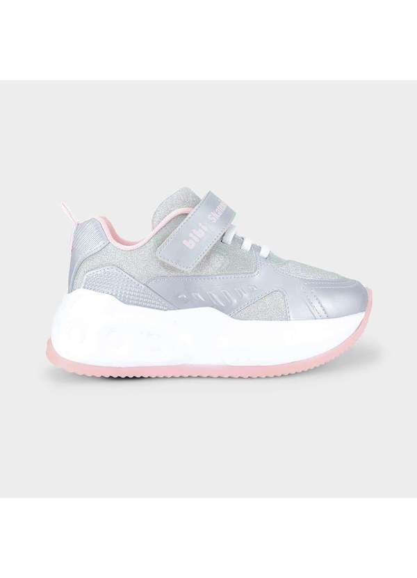 Calçados Bibi - Tênis Infantil de Rodinhas Bibi Skatenis Prata Cinza